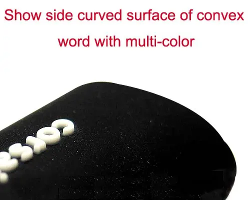 Micro Injection Product - Show Side Curved Surface of Convex WORD With Multi-Color