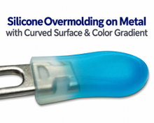 Silicone Covered Metal with Curved Surface & Color Gradient