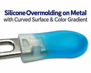 Silicone Covered Metal with Curved Surface & Color Gradient