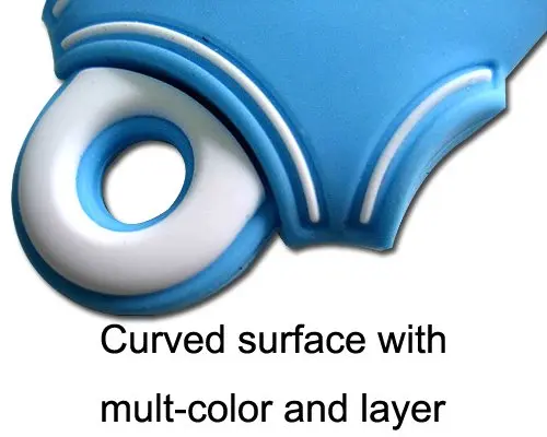 Multi-color silicone natural shaping product-Curved surface with multi-color and layer
